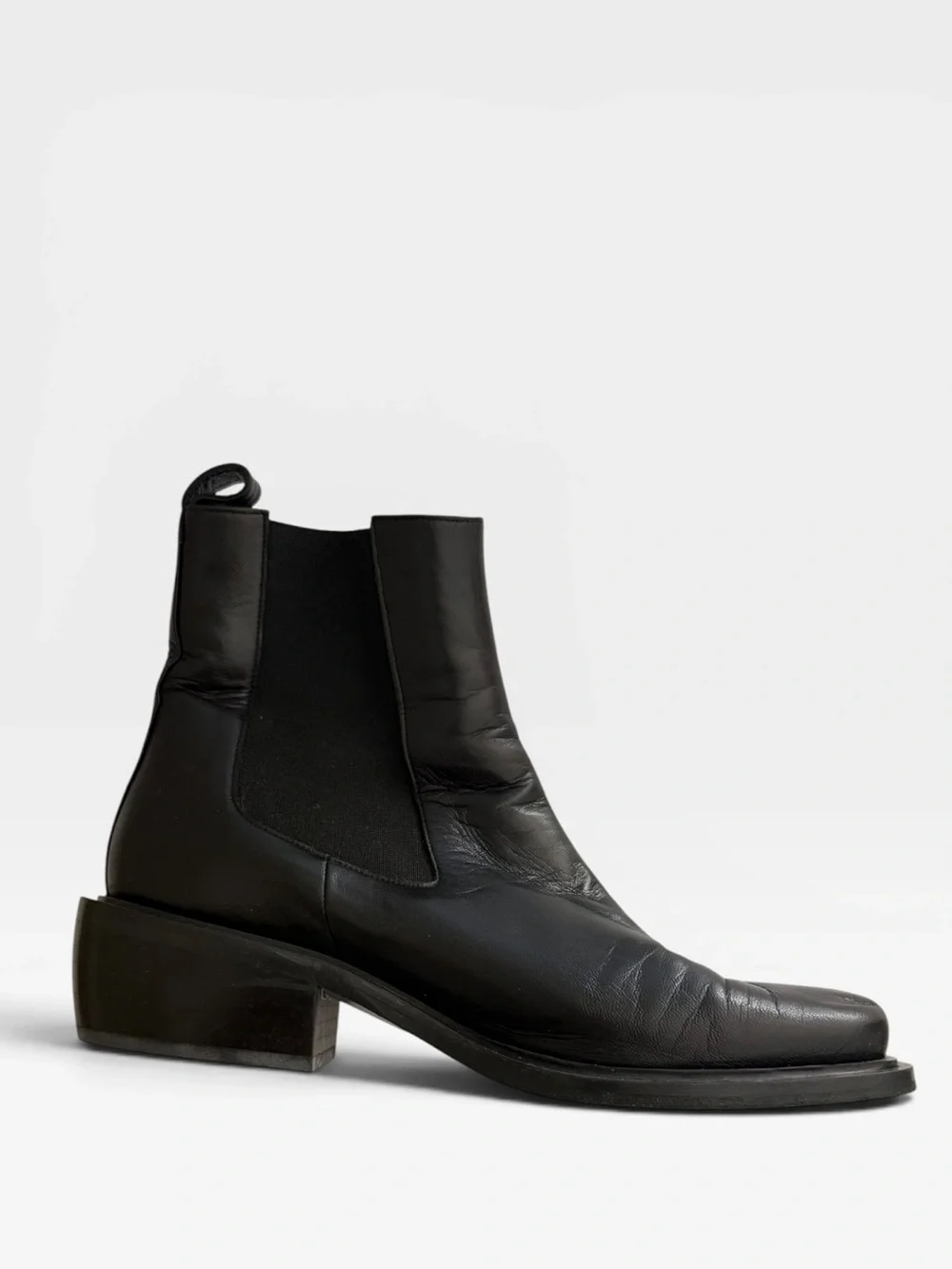 Frame Black Leather Chelsea Boots